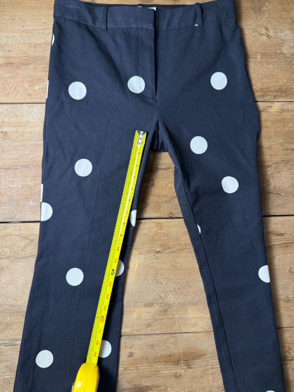 Derek Lam 10 Crosby | Size 8 | Cropped Flare Pants in Black and Ivory Polka Dot - Picture 12 of 15